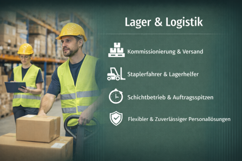 Arbeitnehmerüberlassung für Lager Logistik und Spedition