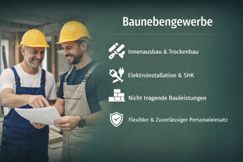 Arbeitnehmerüberlassung für das Baunebengewerbe